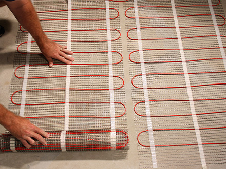Installing a radiant floor heating system