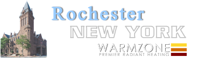 Warmzone Radiant Heat logo for Rochester, New York.
